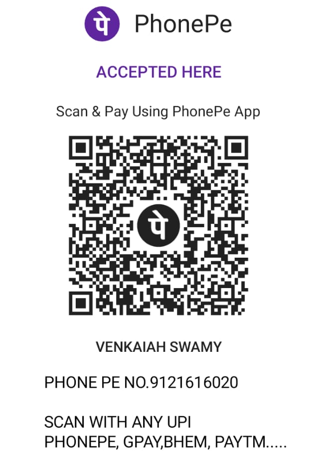 PhonePe UPI QR code for Bhagavan Sri Venkaiah Swamy Dhyana Mandiram Charitable Trust